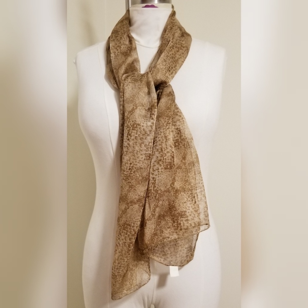 Print chiffon/blend scarf